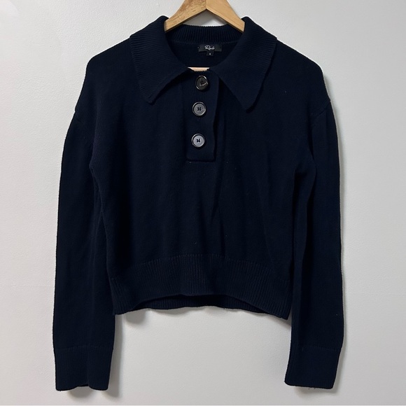 Rails Shae Knit Navy Blue Polo Sweater - Picture 2 of 6
